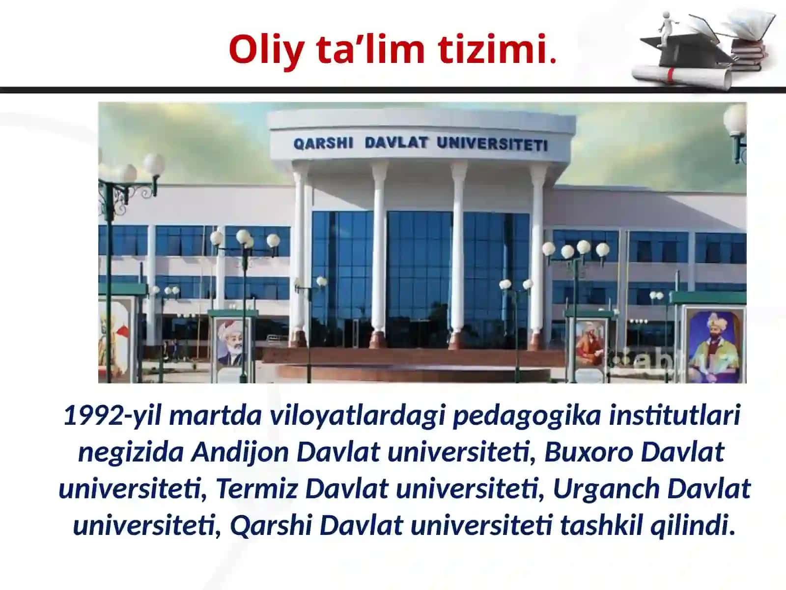 Oliy ta’lim va undan  keyingi  ta’limning takomillashtirilishi 2