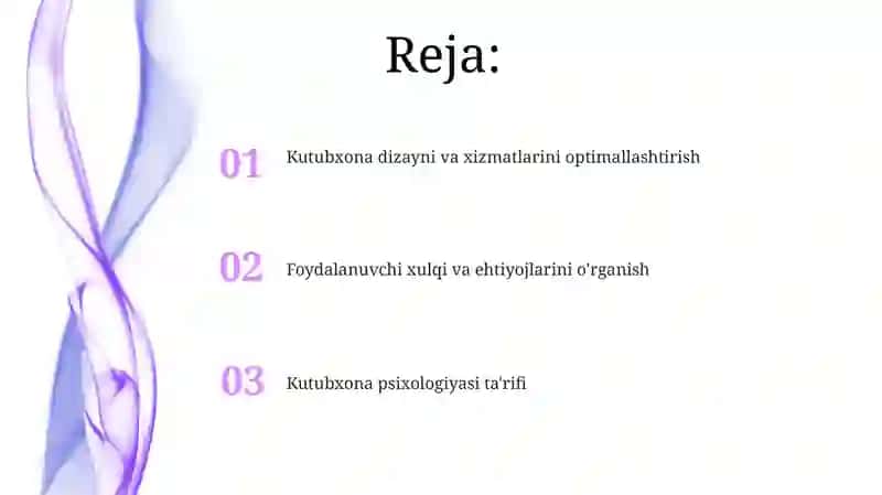 Kutubxona psixologiyasi predmeti maqsadi vazifalari 2
