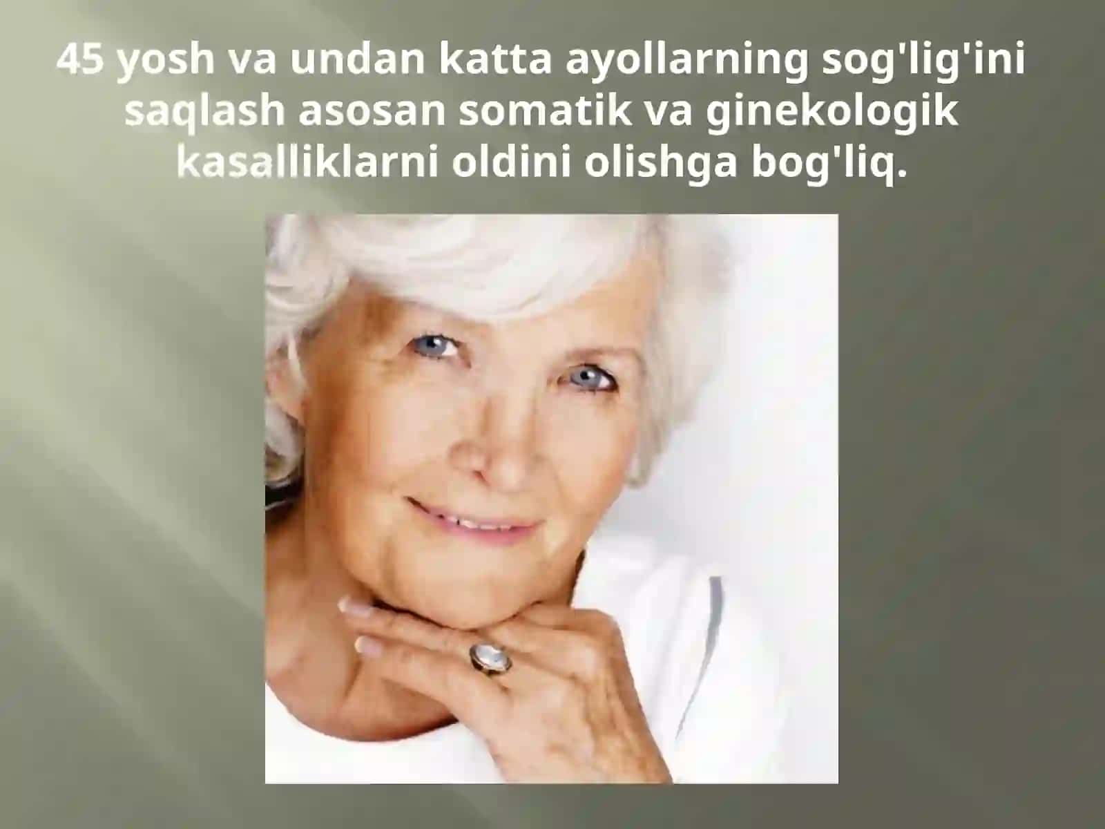 Menopauza davrida sog'lom turmush tarzi 2