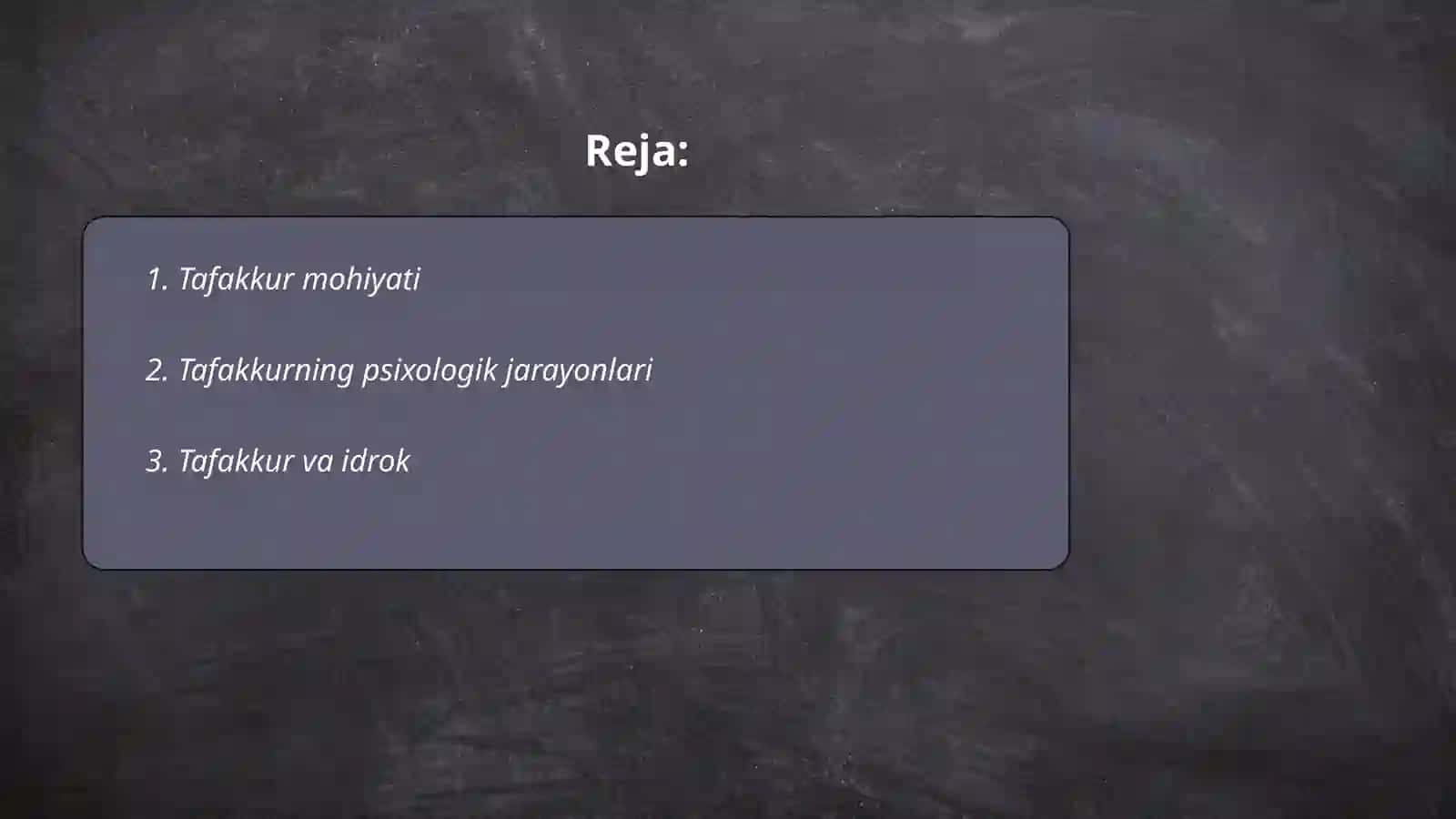 Tafakkur psixalogiyasi 2