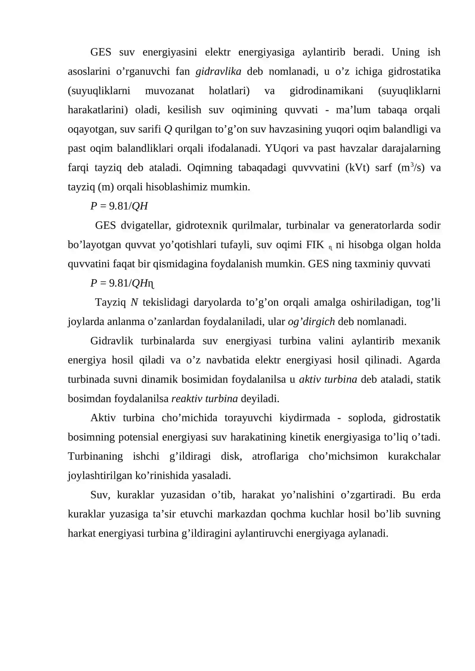 Gidro elektr stansiyalari (GES) 2