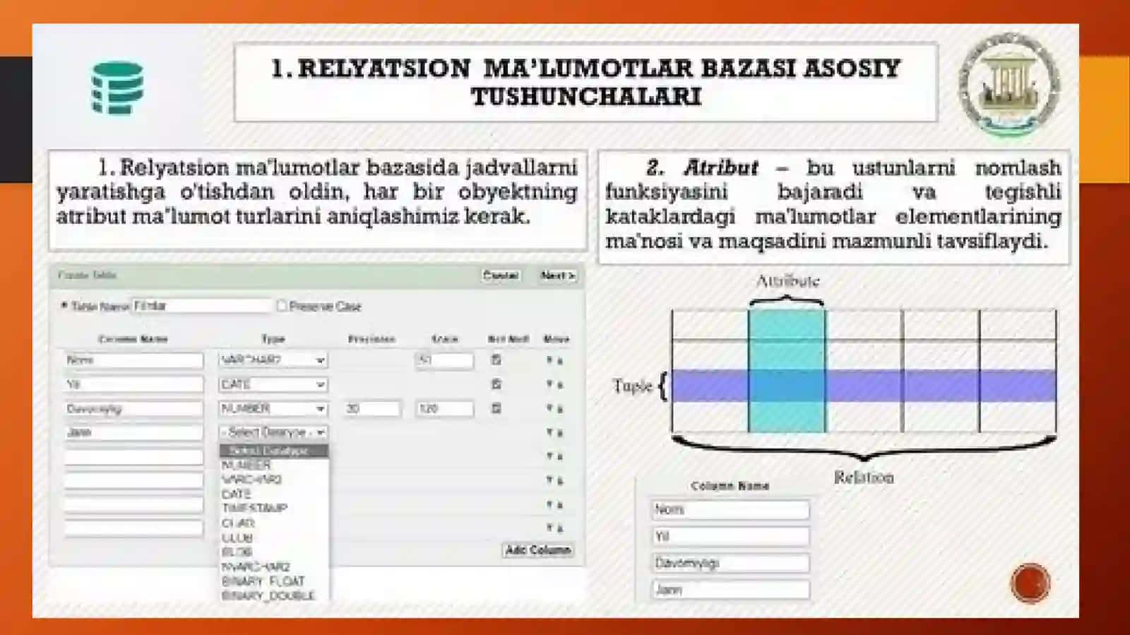 Realitsion Ma’lumot Modeli 2