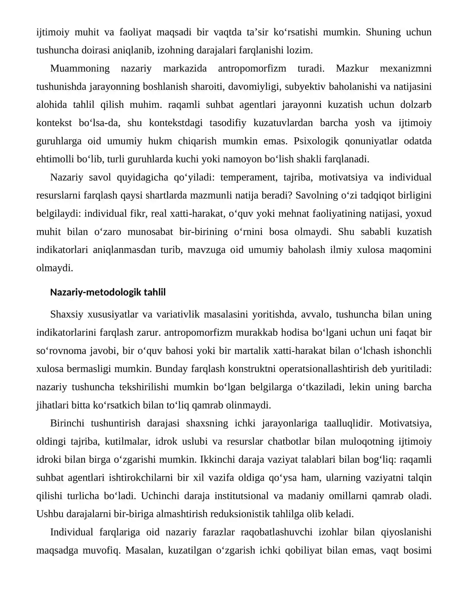 CHATBOTLAR BILAN MULOQOTNING IJTIMOIY IDROKI — INDIVIDUAL FARQLARI 2