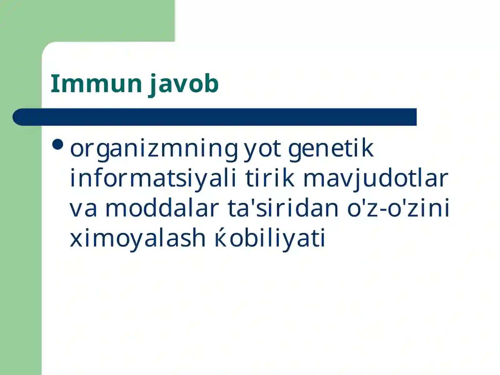 Immun tizim patofiziologiyasi 2