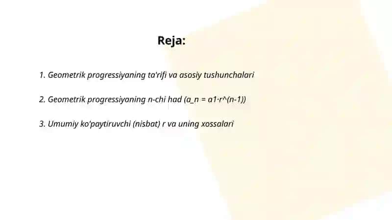 Geometrik progressiya 2
