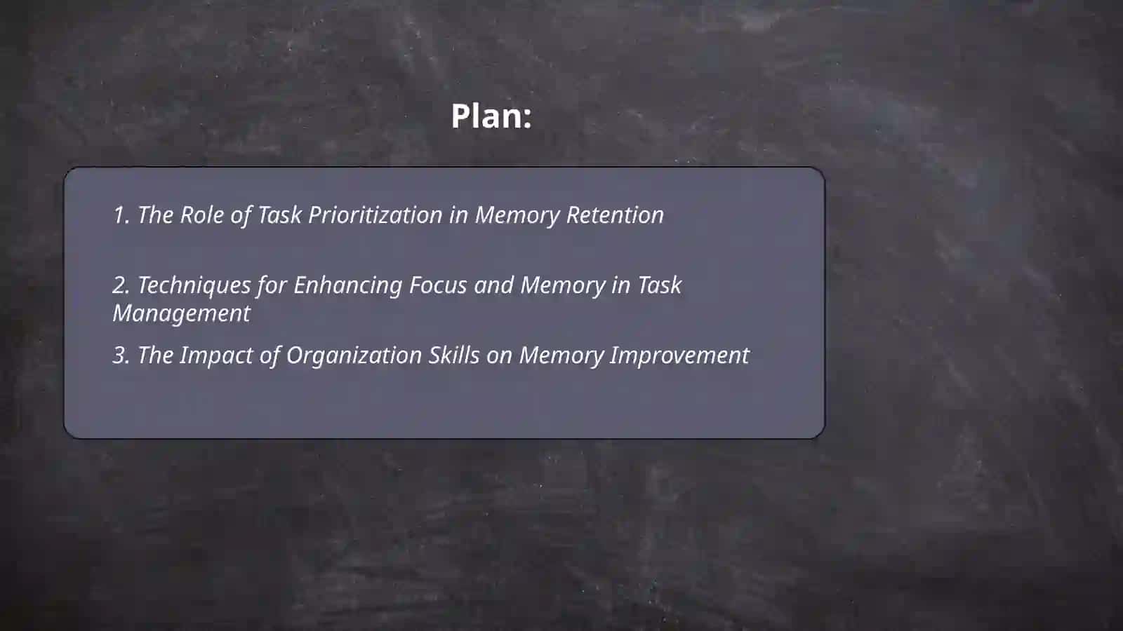 Task management skills improving memory 2