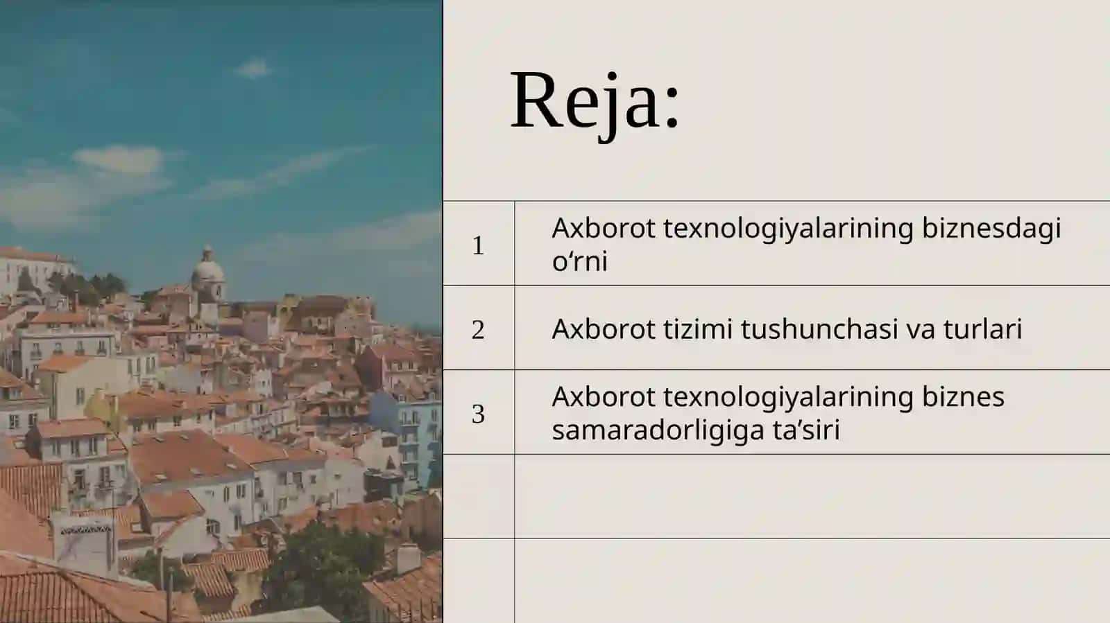 Biznesda axborot texnologiyalari va axborot tizimi 2