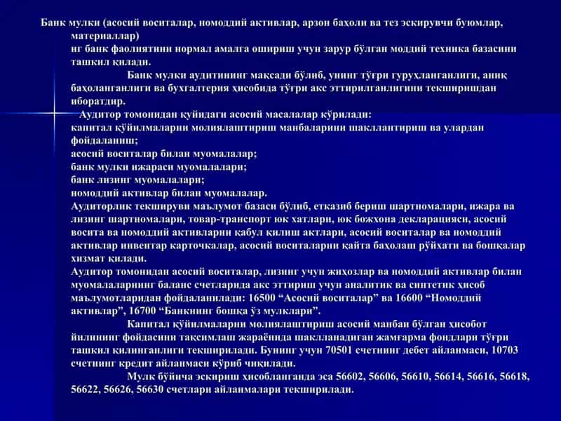 Bank-moliya fakulteti / "Buxgalteriya hisobi va audit" kafedrasi 2