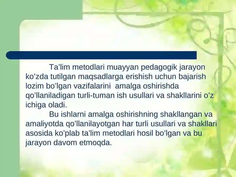 Ta’lim nazariyasi 2
