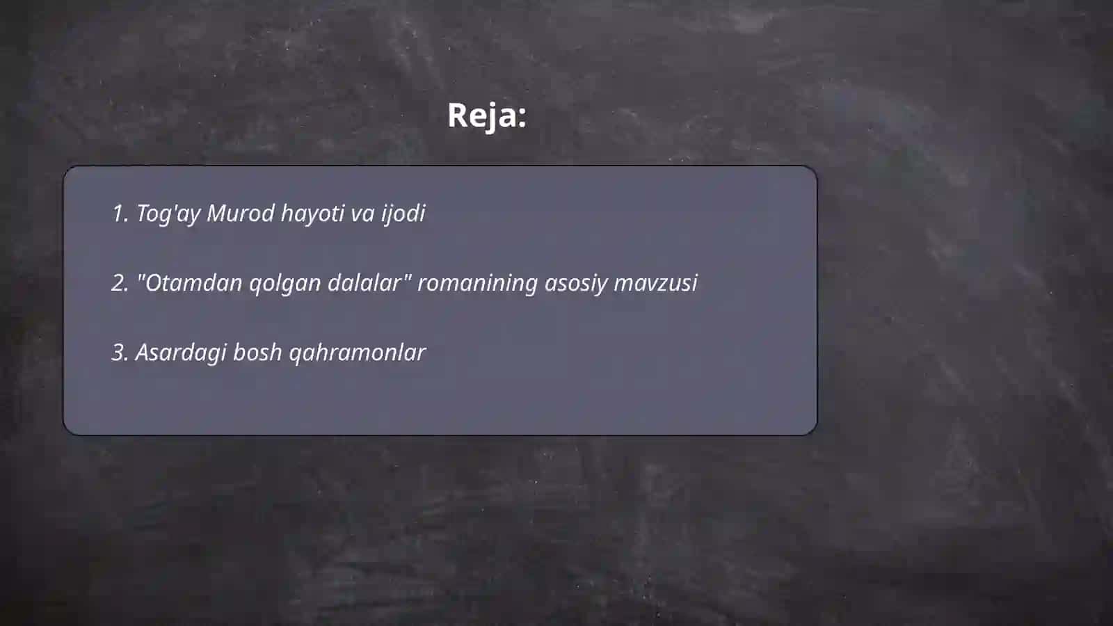 Otamdan qolgan dalalar 2