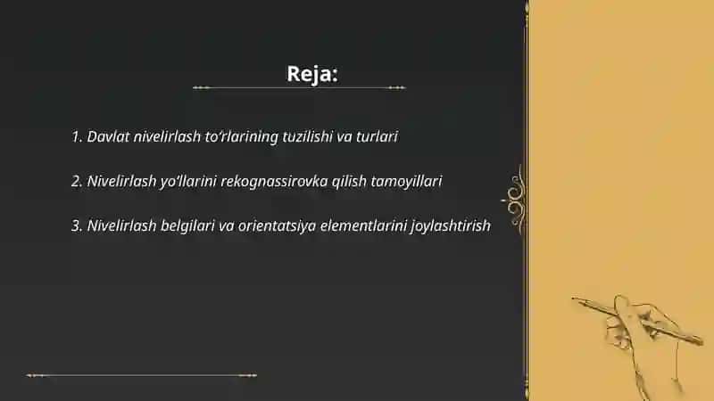 Davlat nivelirlash to'rlar 2