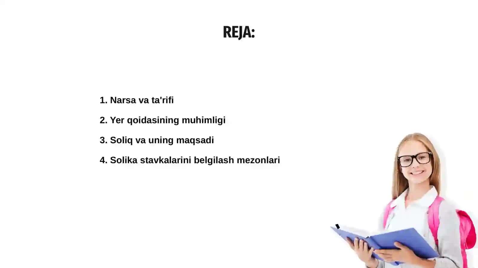 Yer qa'ridan foydalanganlik uchun soliq va uning stavkalarini belgilash mezonlari 2