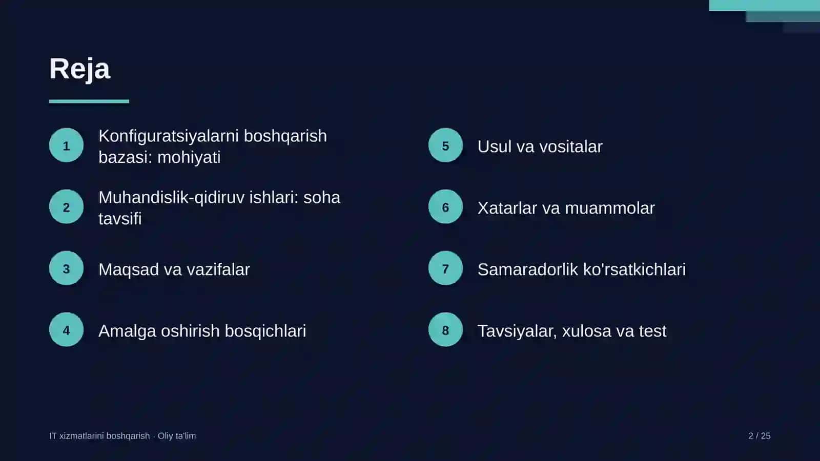 muhandislik qidiruv ishlarida konfiguratsiyalarni boshqarish bazasini yuritish 5868 2