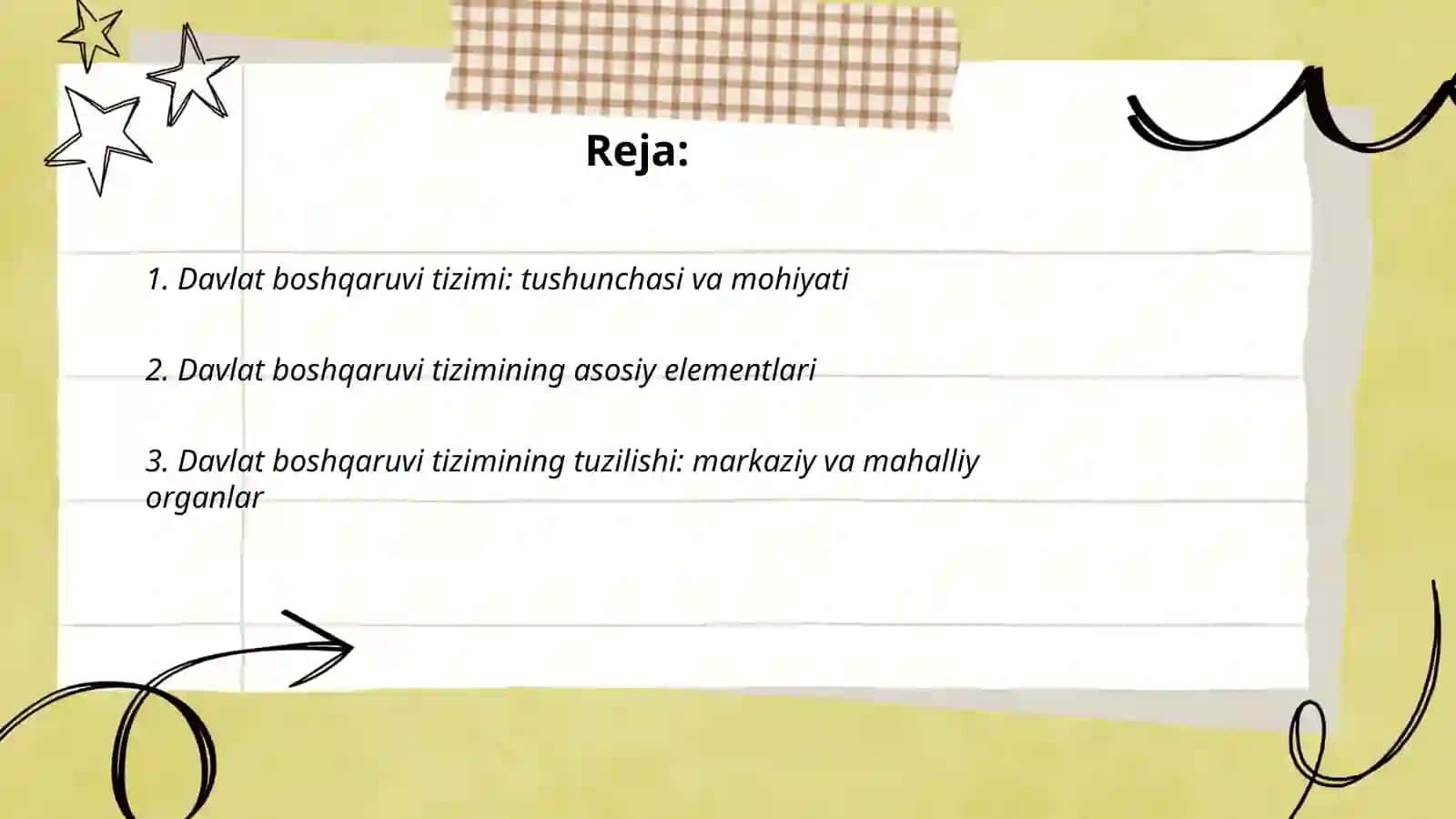 Davlat boshqaruvi tizimi va uning tuzilishi 2