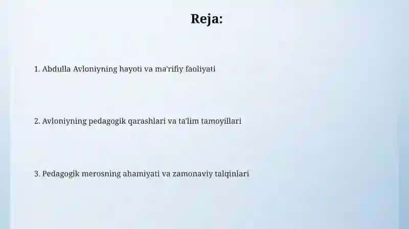Abdulla Avloniyning pedagogik qarashlari 2