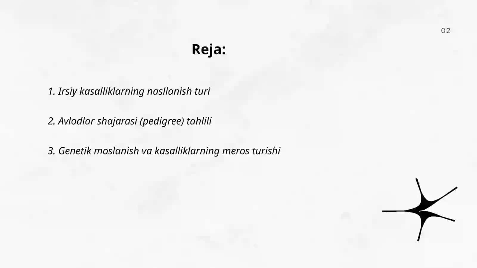 Irsiy kasalliklarning nasllanish turi 2