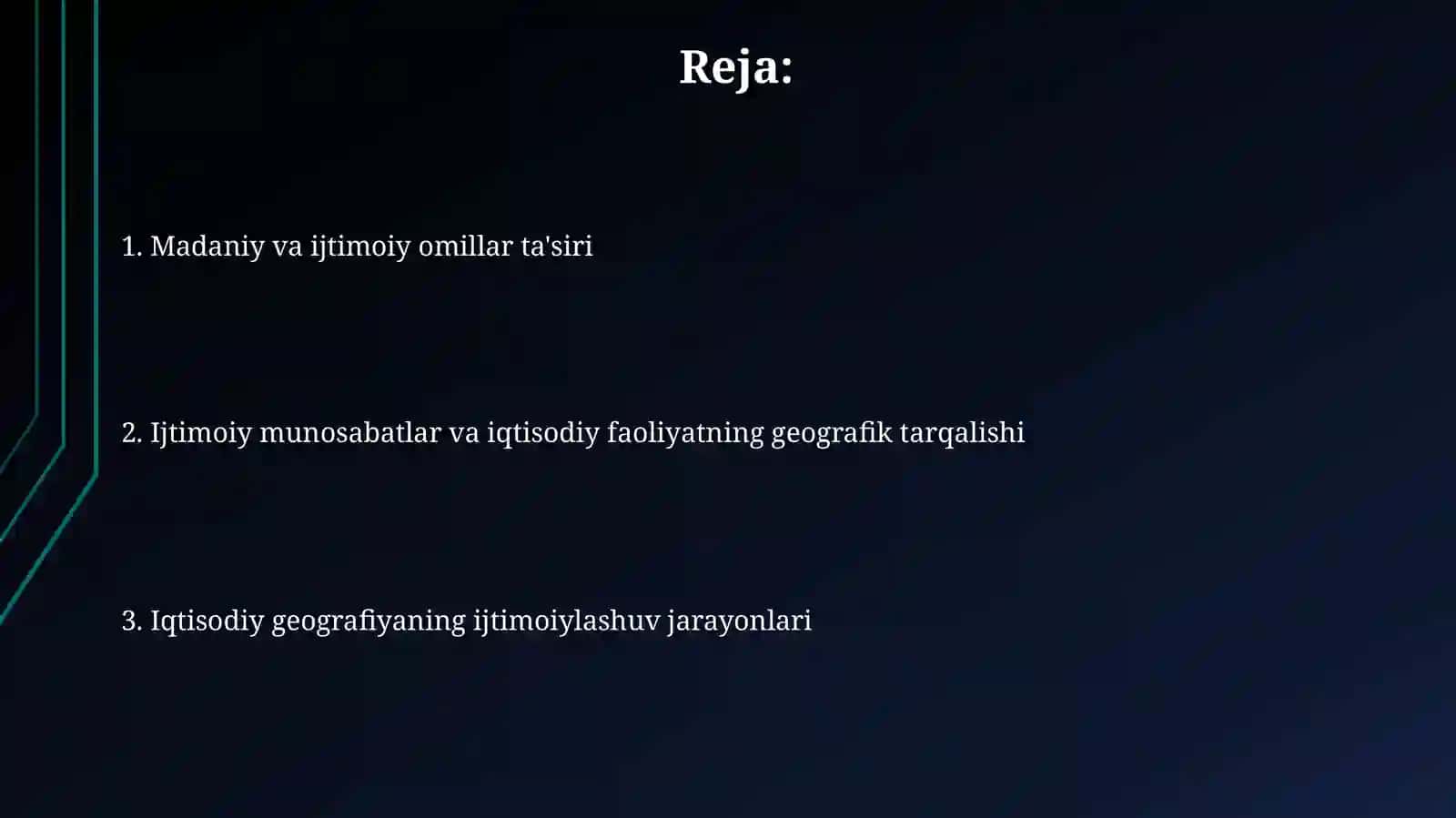 Iqtisodiy geografiyaning ijmoiylashuvi jarayonlari 2