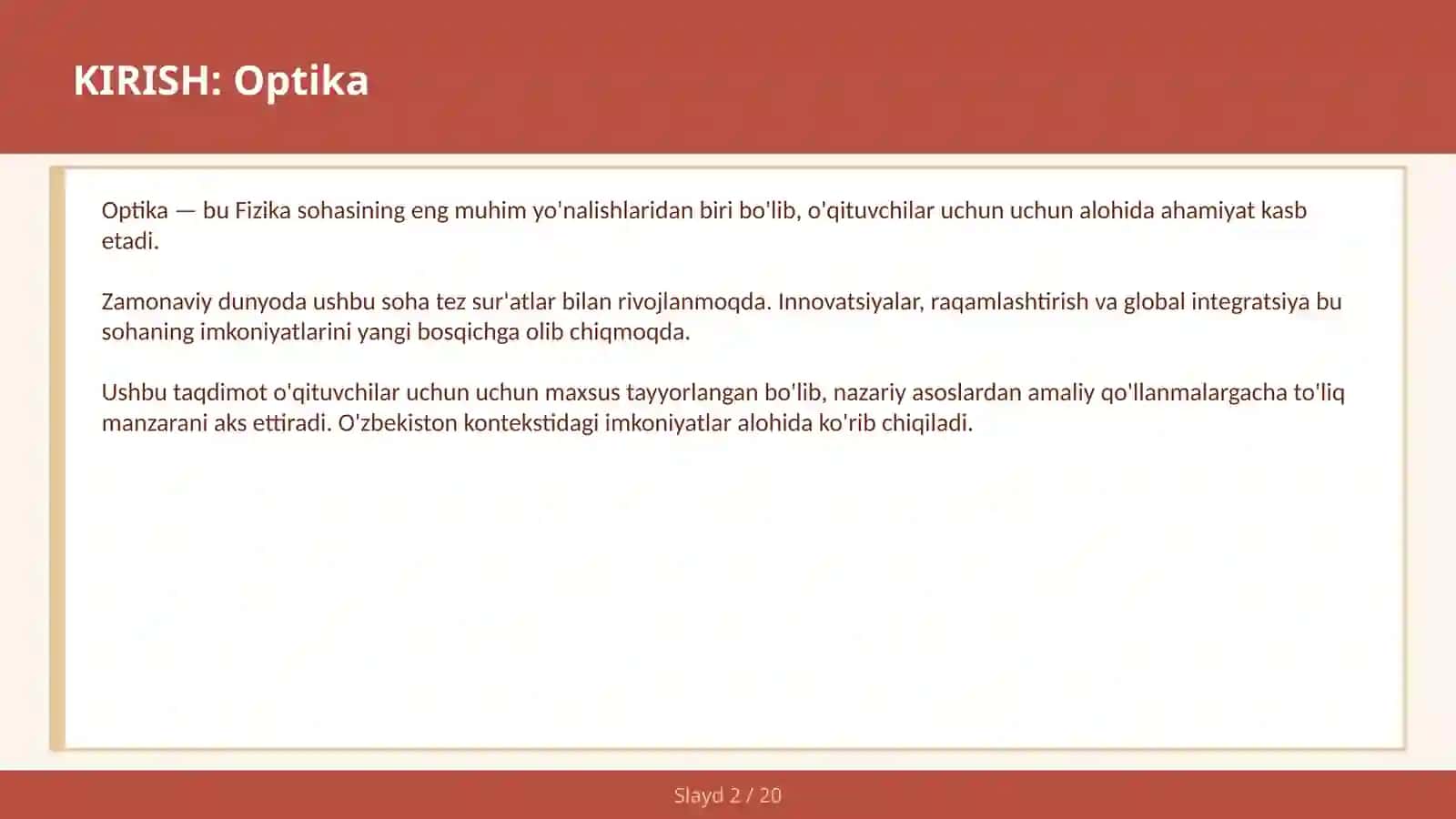 OPTIKA 2