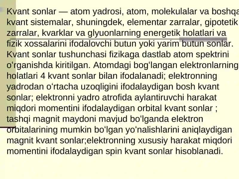 Kvant sonlar 2