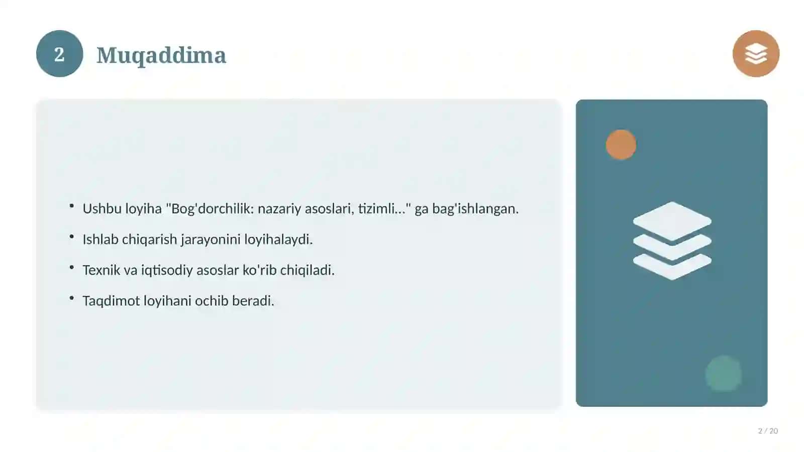 Bog'dorchilik: nazariy asoslari, tizimli yondashuvda (Mustaqil ta'lim topshirig'i) 2