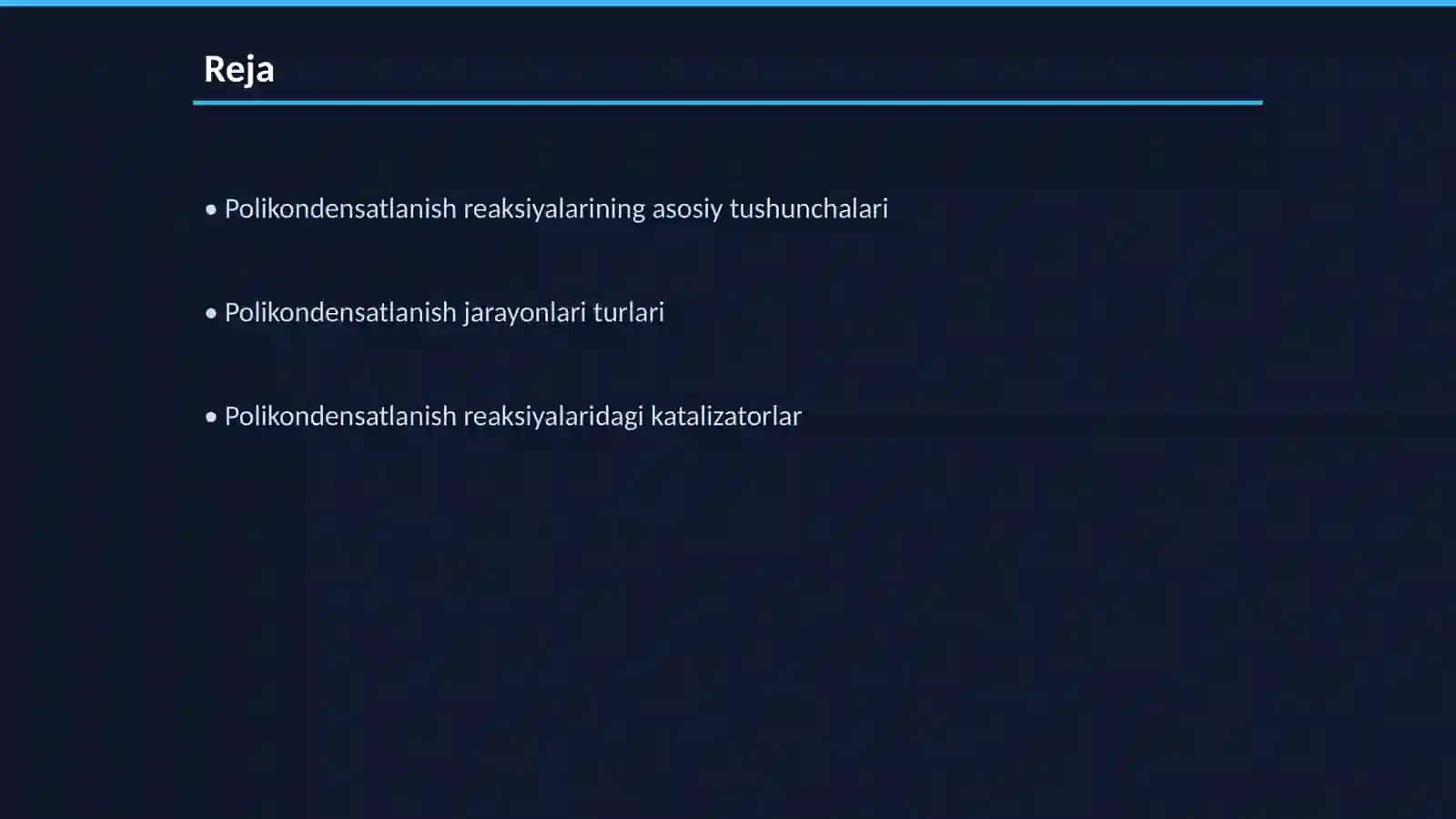 Polikondensatlanish reaksiyalari 2