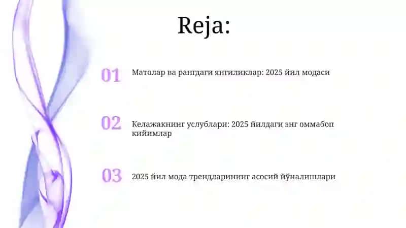 2025-yil moda tendentsiyalari 2