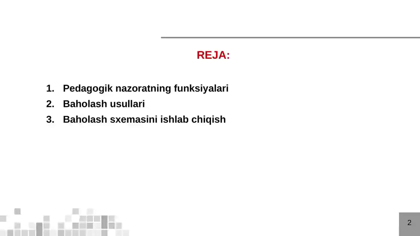 Pedagogik nazorat 2