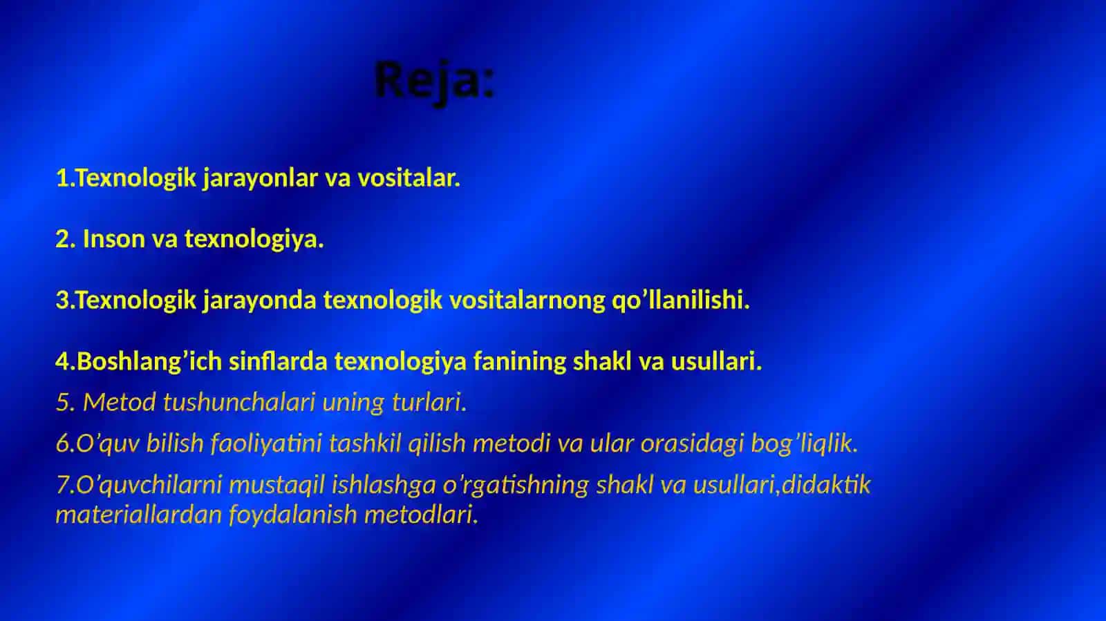 Texnologiyata’limi va Texnologik Vositalar 2