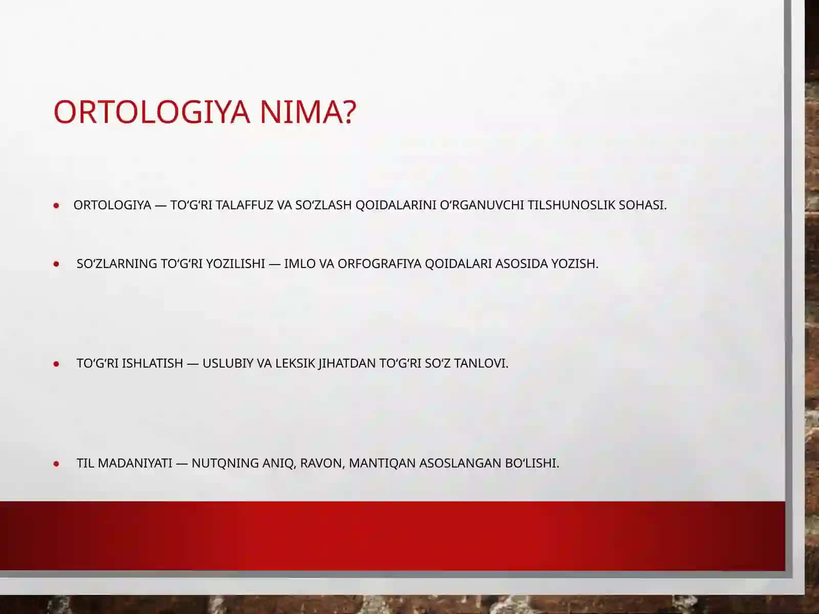 O'zbek ortologiyasi asoslari 2