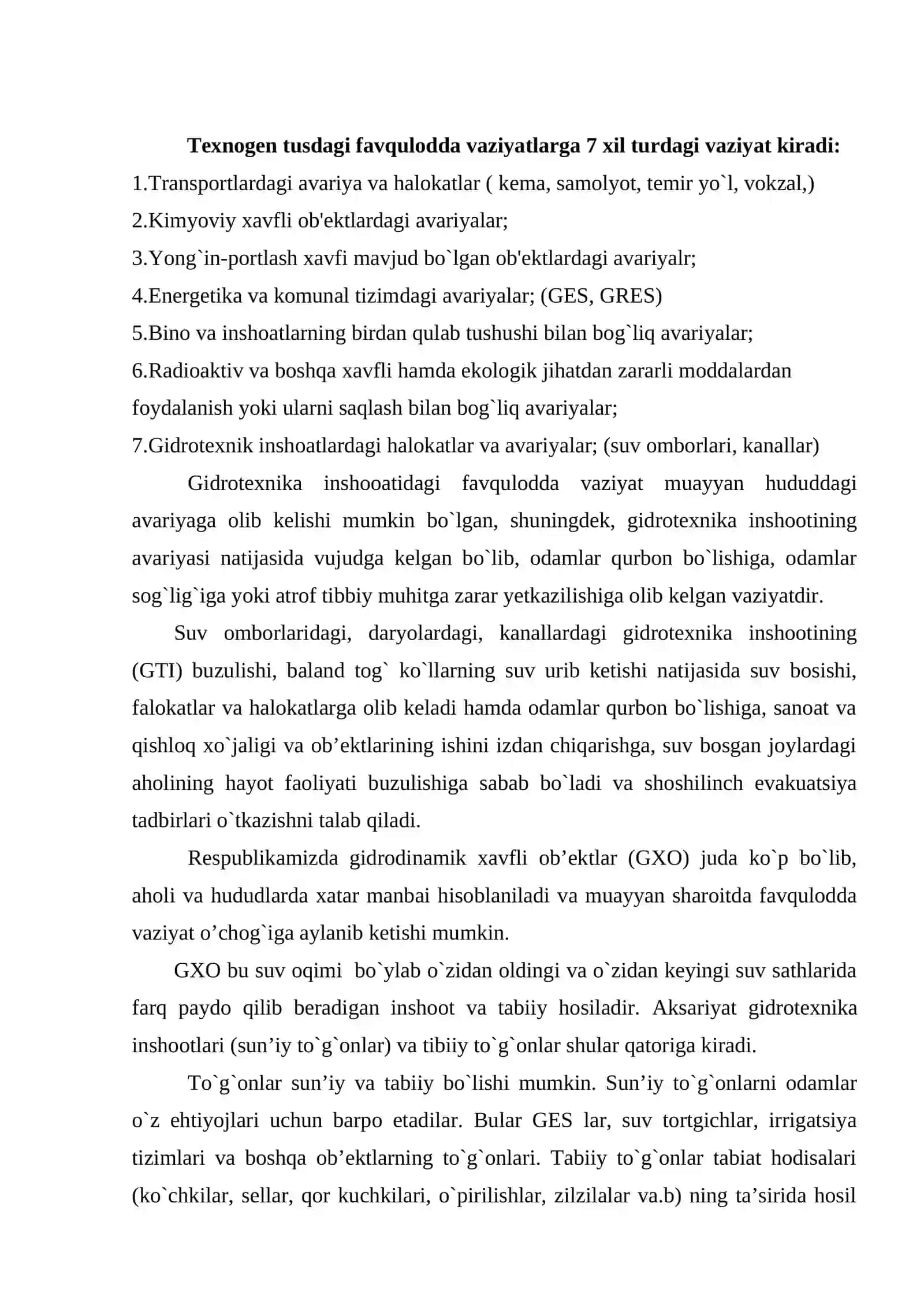 Aholini va hududlarni texnogen xususiyatli favqulodda vaziyatlardan muhofaza qilish 2