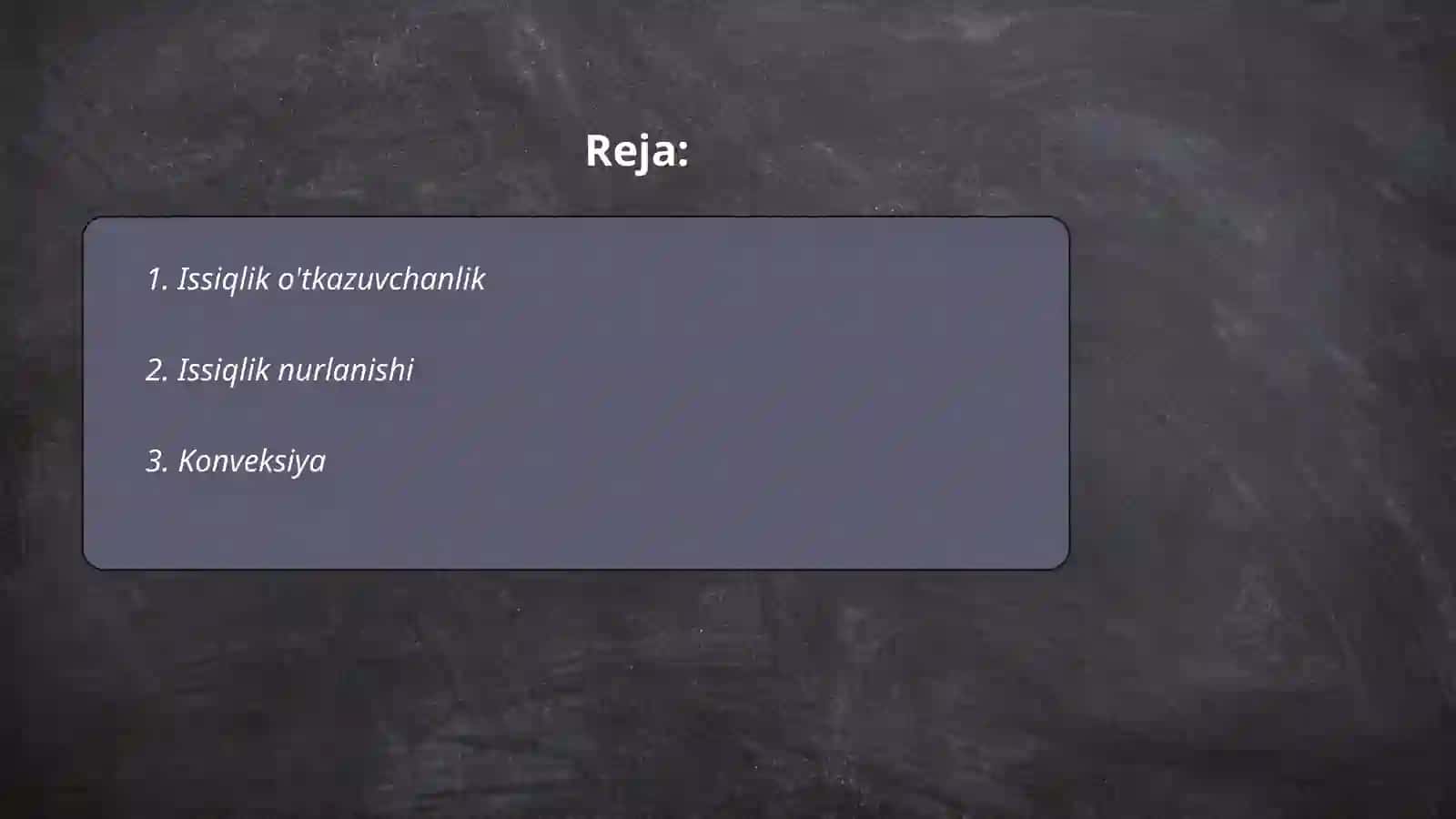 Issiqlik tarqalish turlari 2