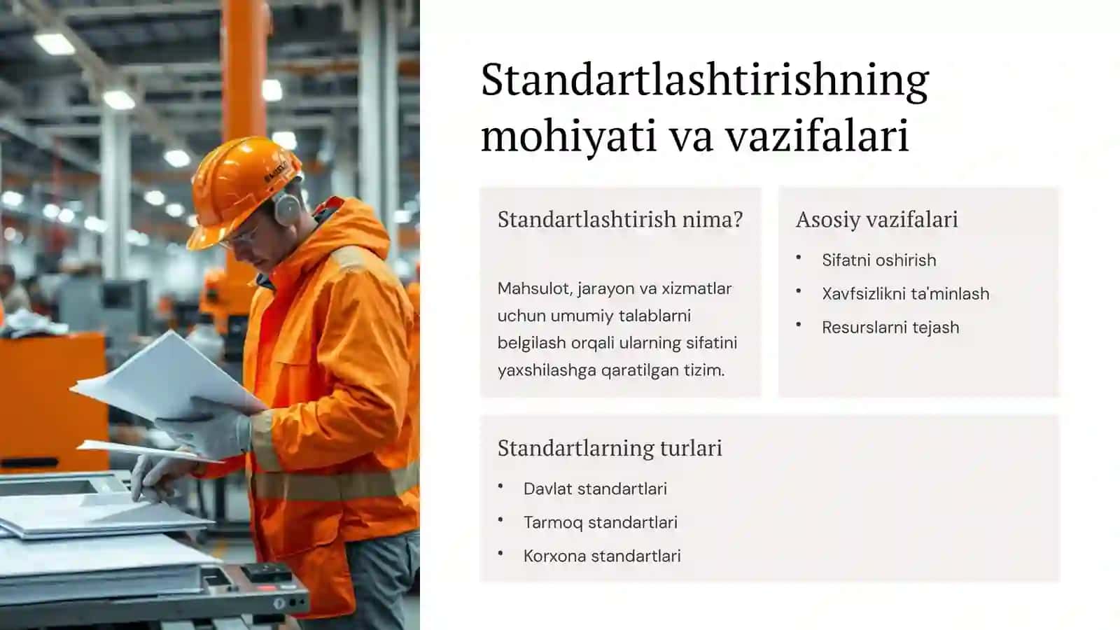 Standartlashtirish, sertifikatsiya va metrologiya fanining vazifasi va mohiyati 2