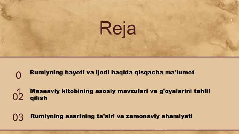 Jaloliddin Rumiyning masnaviy ma'naviy birinchi kitobi 2