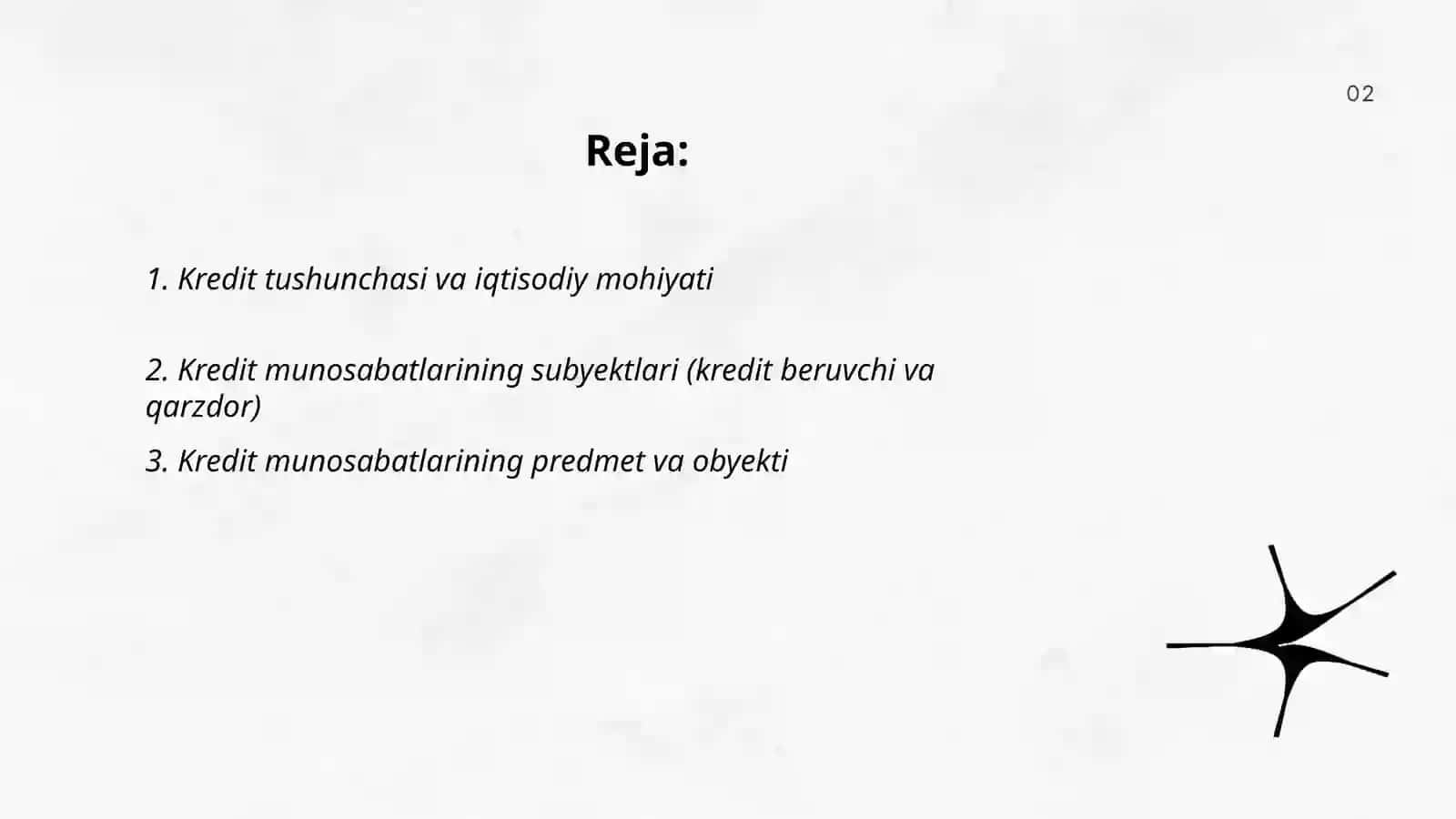 Kredit munosabatlari va ularning huquqiy tartibga solinishi 2