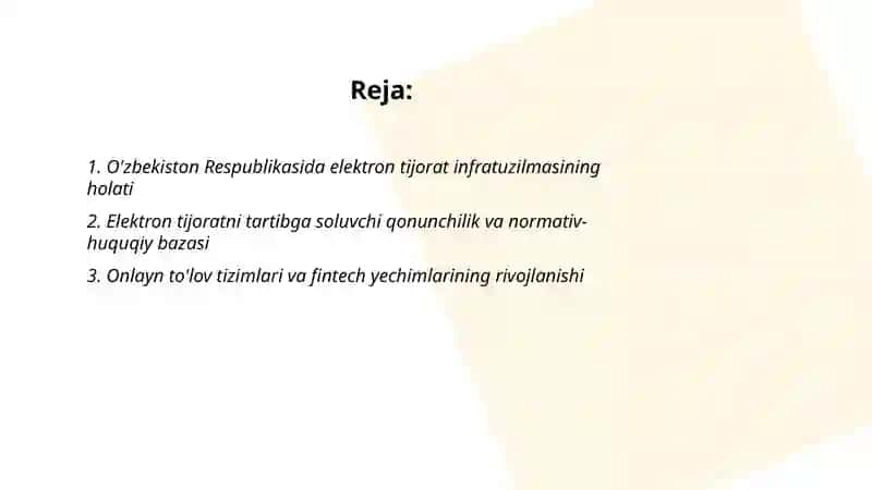 O'zbekiston Respublikasida elektron tijoratning rivojlanish holati 2