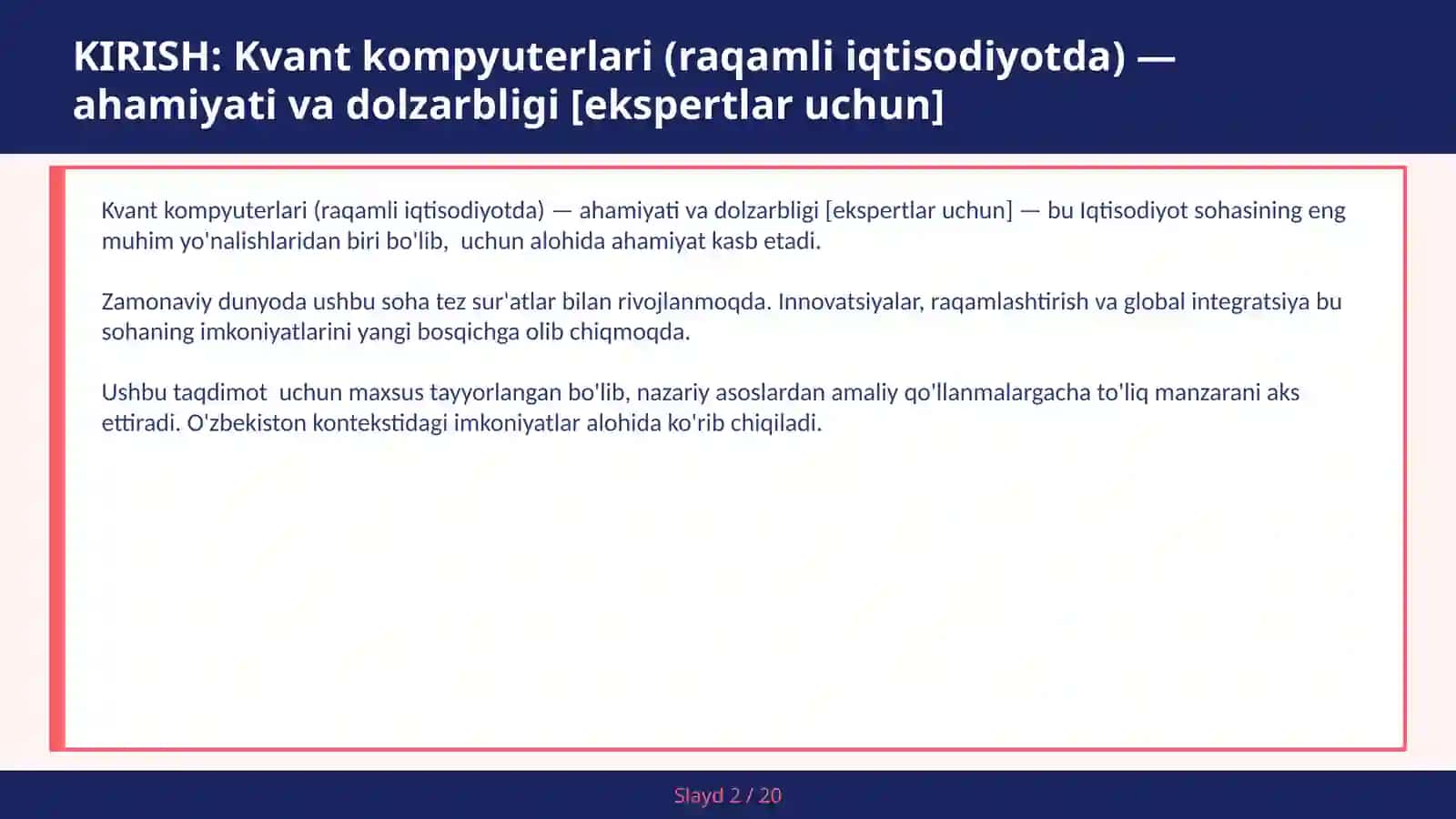 Kvant Kompyuterlari (Raqamli Iqtisodiyotda) — ahamiyati va dolzarbligi [ekspertlar uchun] 2