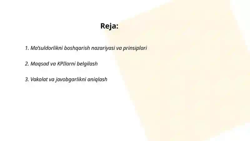 Ma’suldorlikni boshqarish 2
