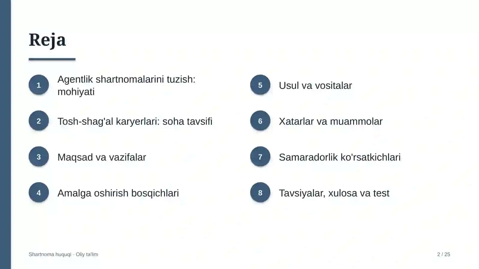 tosh shag'al karyerlarida agentlik shartnomalarini tuzish 5620 2