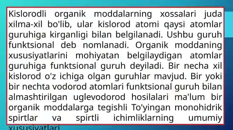 Kislorodli organik birikmalar 2
