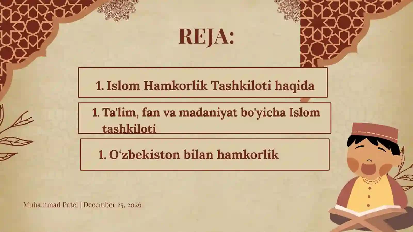 Islom Hamkorlik Tashkiloti haqida 2