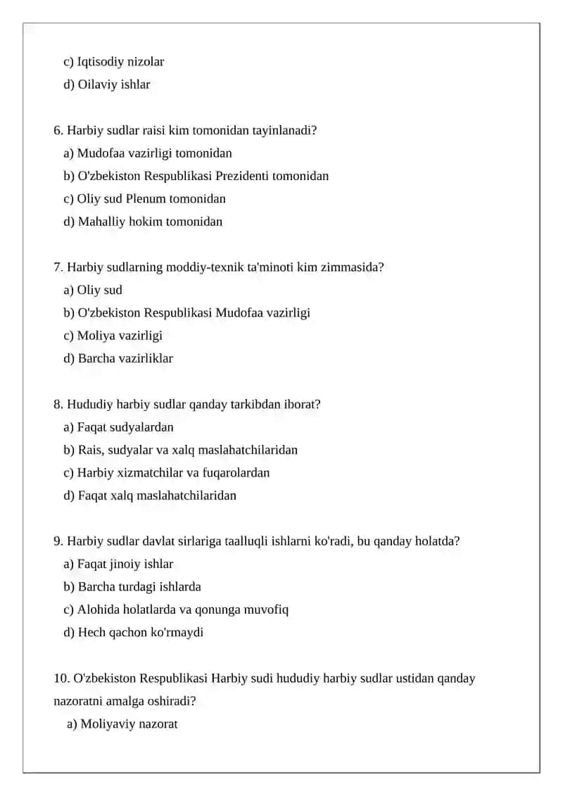 Harbiy sudlar mavzusiga 2