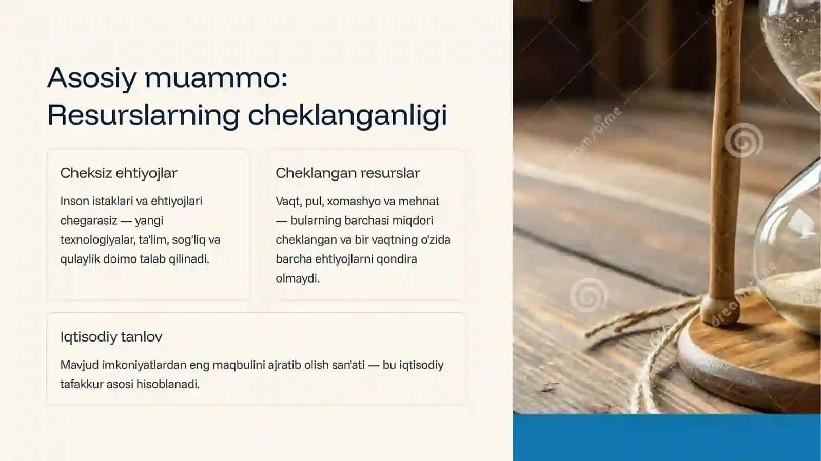 Iqtisodiy tanlov va muqobil xarajatlar slayd 2