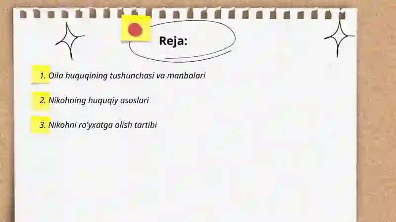 Oilaning huquqiy asoslari 2