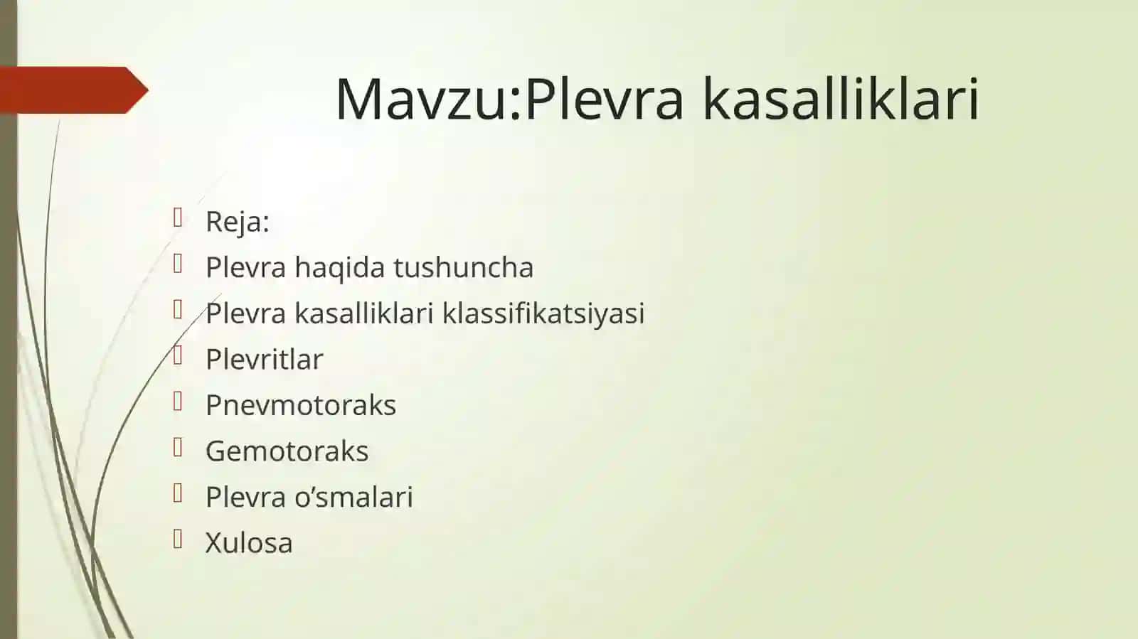 Plevra kasalliklari 2