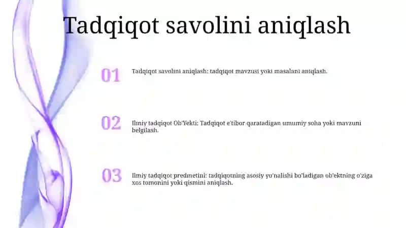 Ilmiy Tadqiqotning Ob'Yekti Va Predmetini Belgilash 2