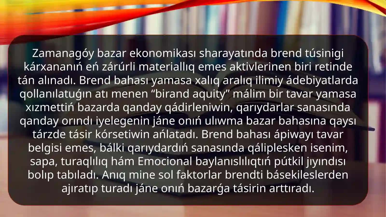 Brend baholash usullari 2