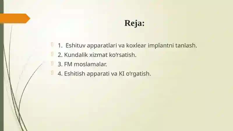 Eshituv apparatlari va koxlear implantlar 2