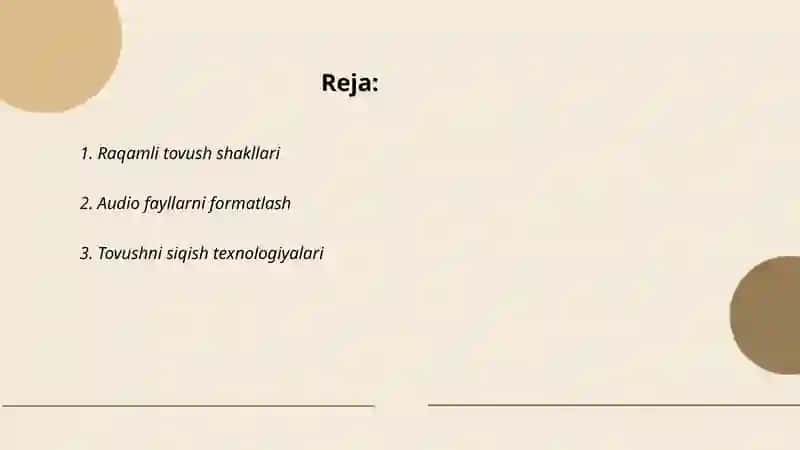 Raqamli tovush shakllari 2