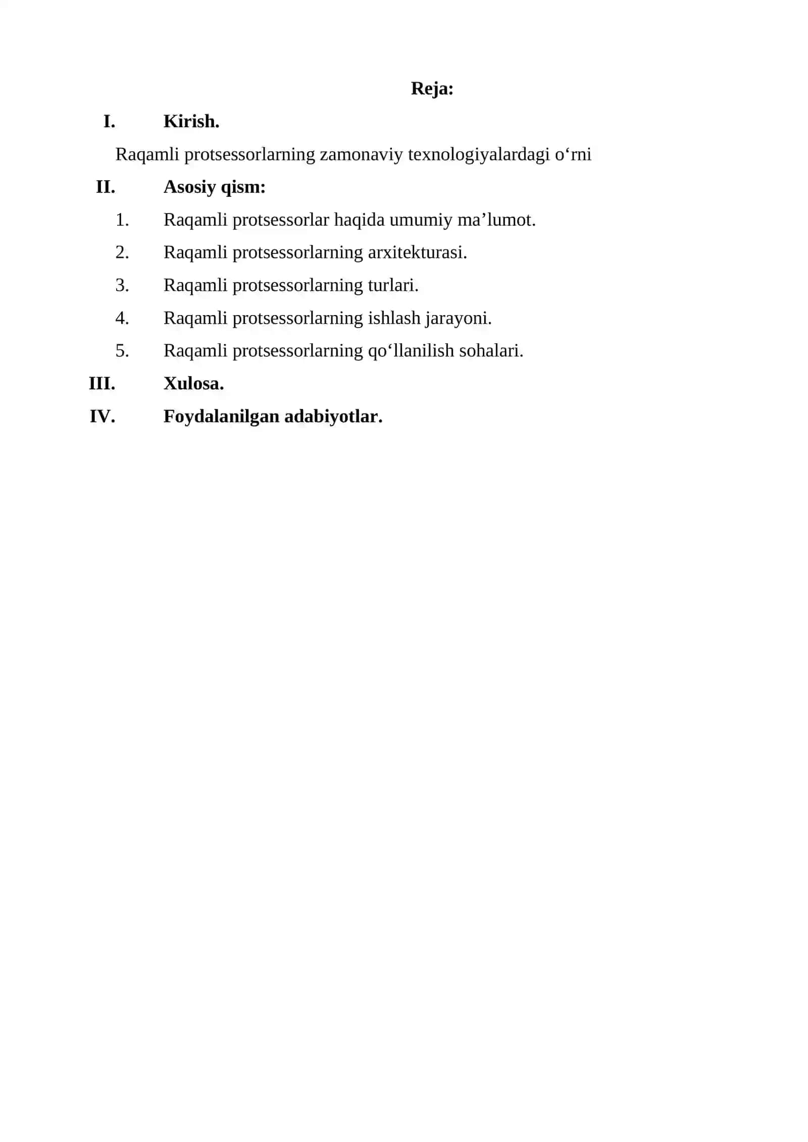 Raqamli protsessorlar 2