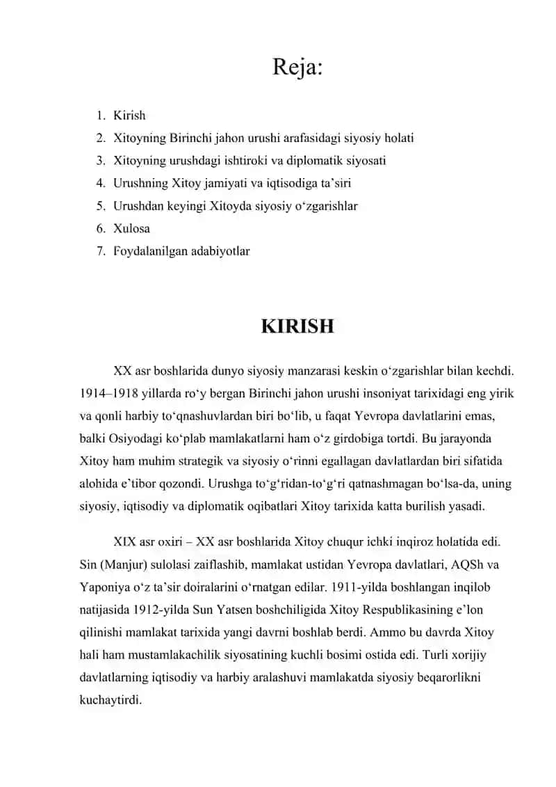 Birinchi jahon urushi davrida Xitoy. 2